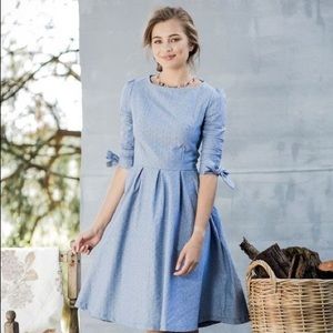 Shabby Apple G’day Chambray Denim midi dress